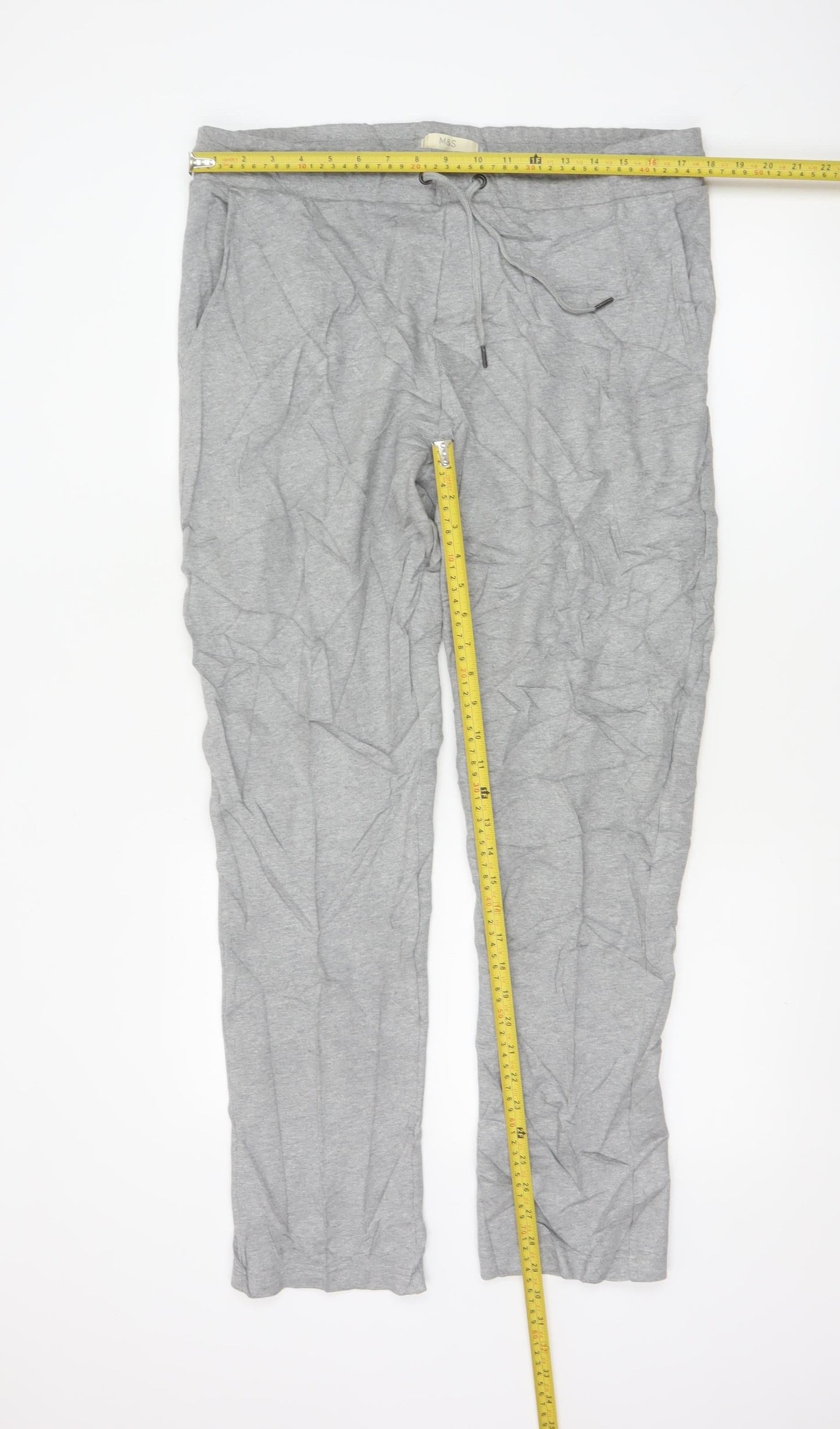 Marks and Spencer Men's Grey Regular Fit Sweatpants Size L