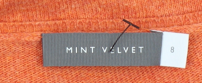 Mint Velvet Women's Orange Star Pullover Jumper Size 8