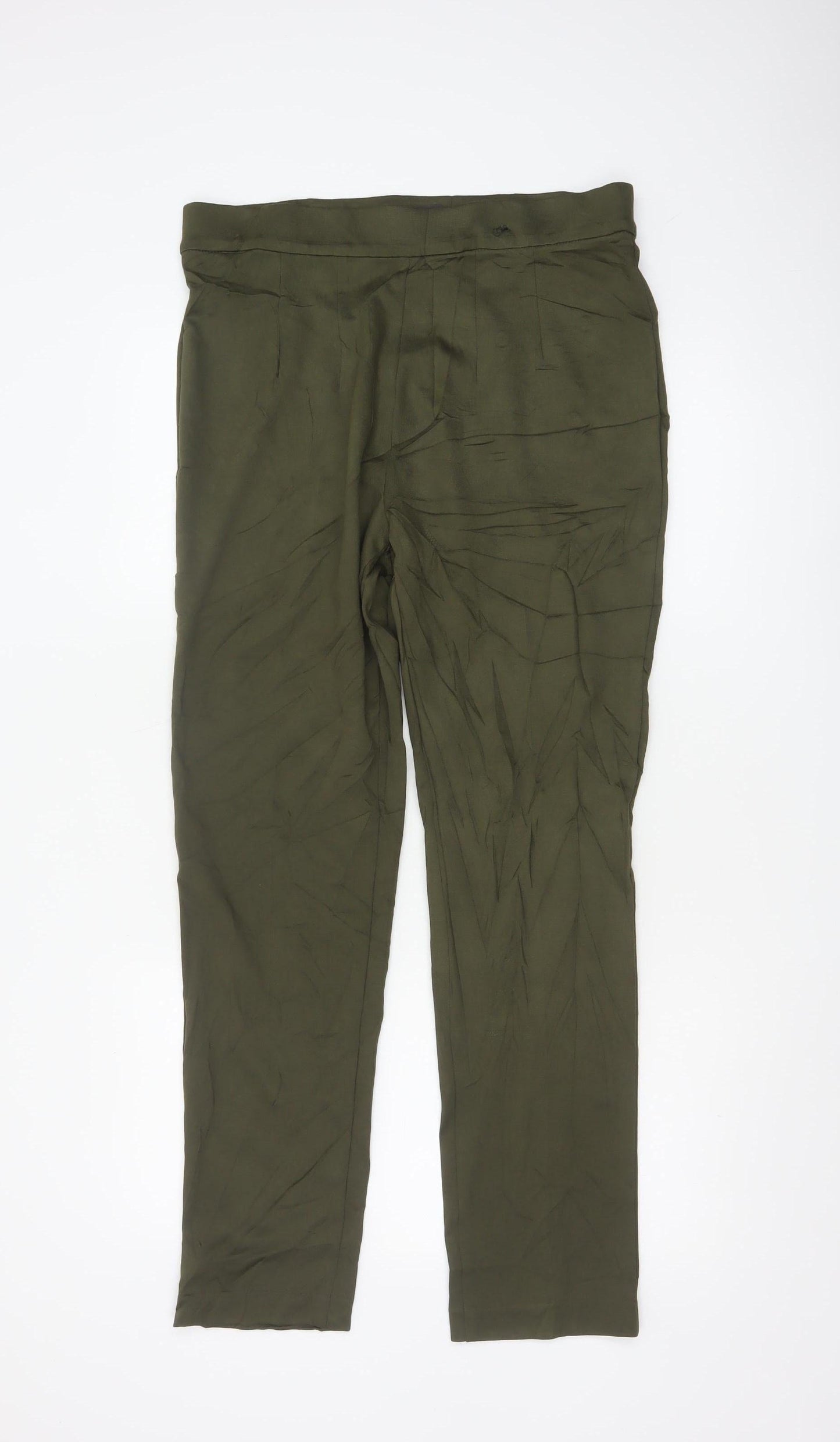 Marks and Spencer Women’s Green Stretch Jersey Trousers Size 14