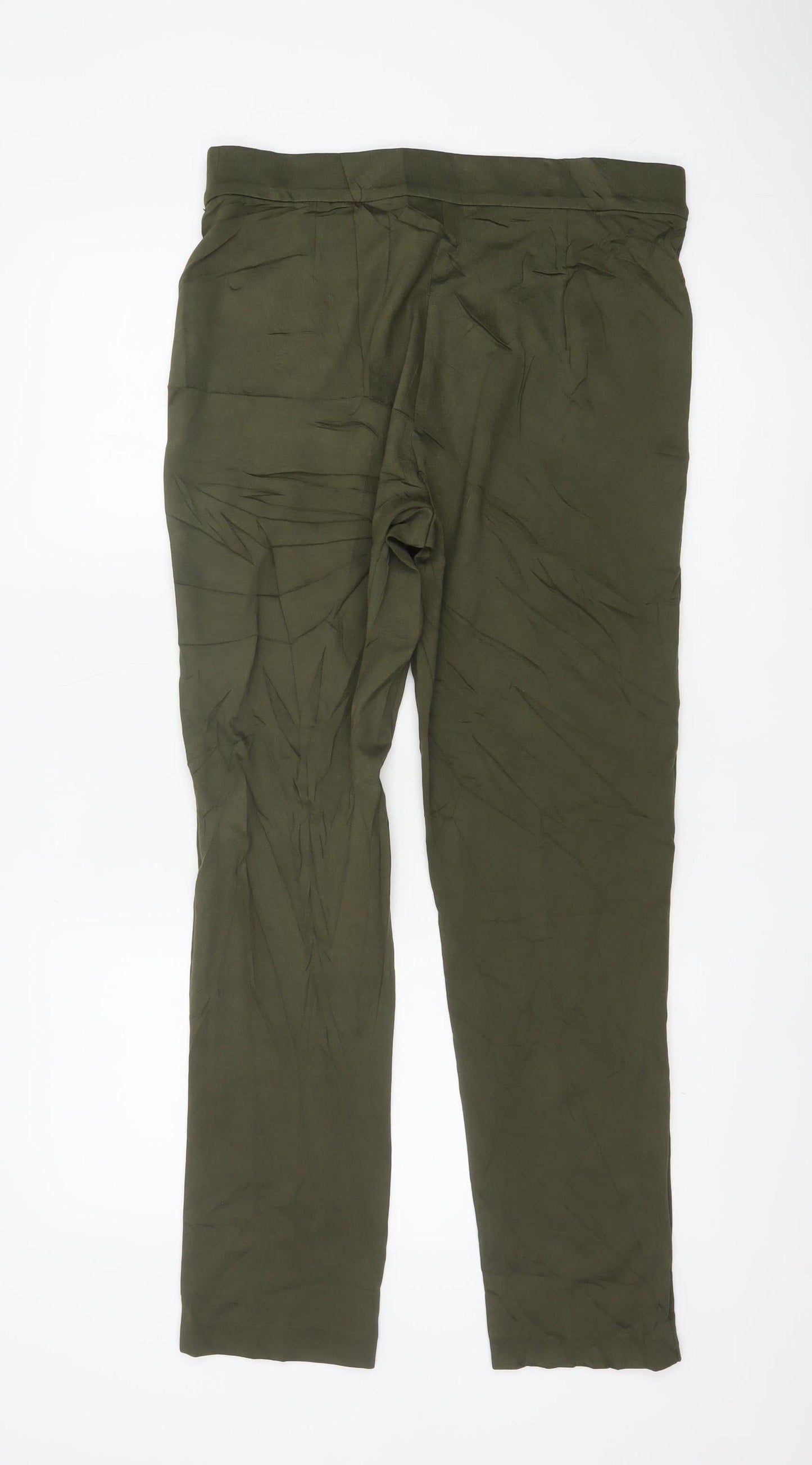 Marks and Spencer Women’s Green Stretch Jersey Trousers Size 14