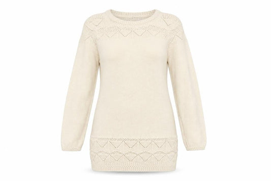 FatFace Women’s Beige Knit Pullover Jumper Size 10 Cotton Blend