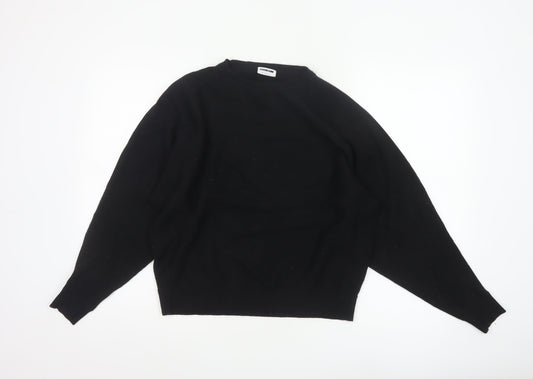 Noisy May Women's Black Crew Neck Knit Jumper Size S Relaxed Fit