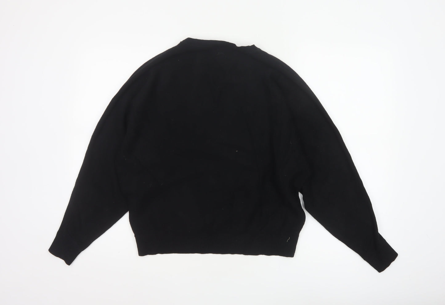 Noisy May Women's Black Crew Neck Knit Jumper Size S Relaxed Fit