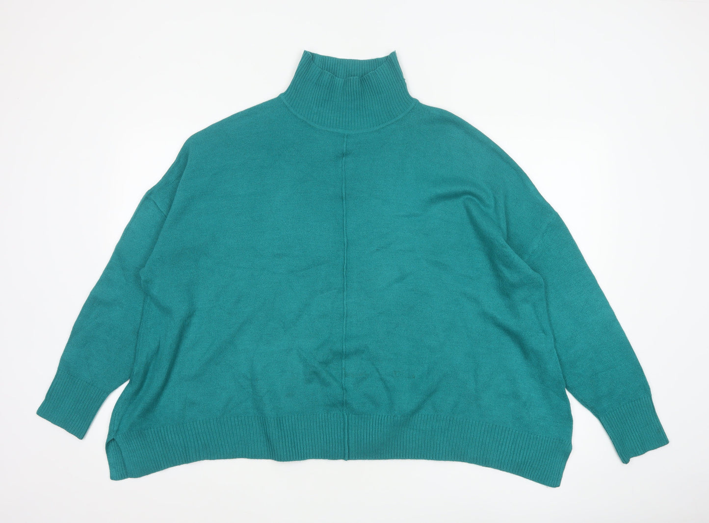 French Connection Women’s Green Roll Neck Relaxed Jumper Size L
