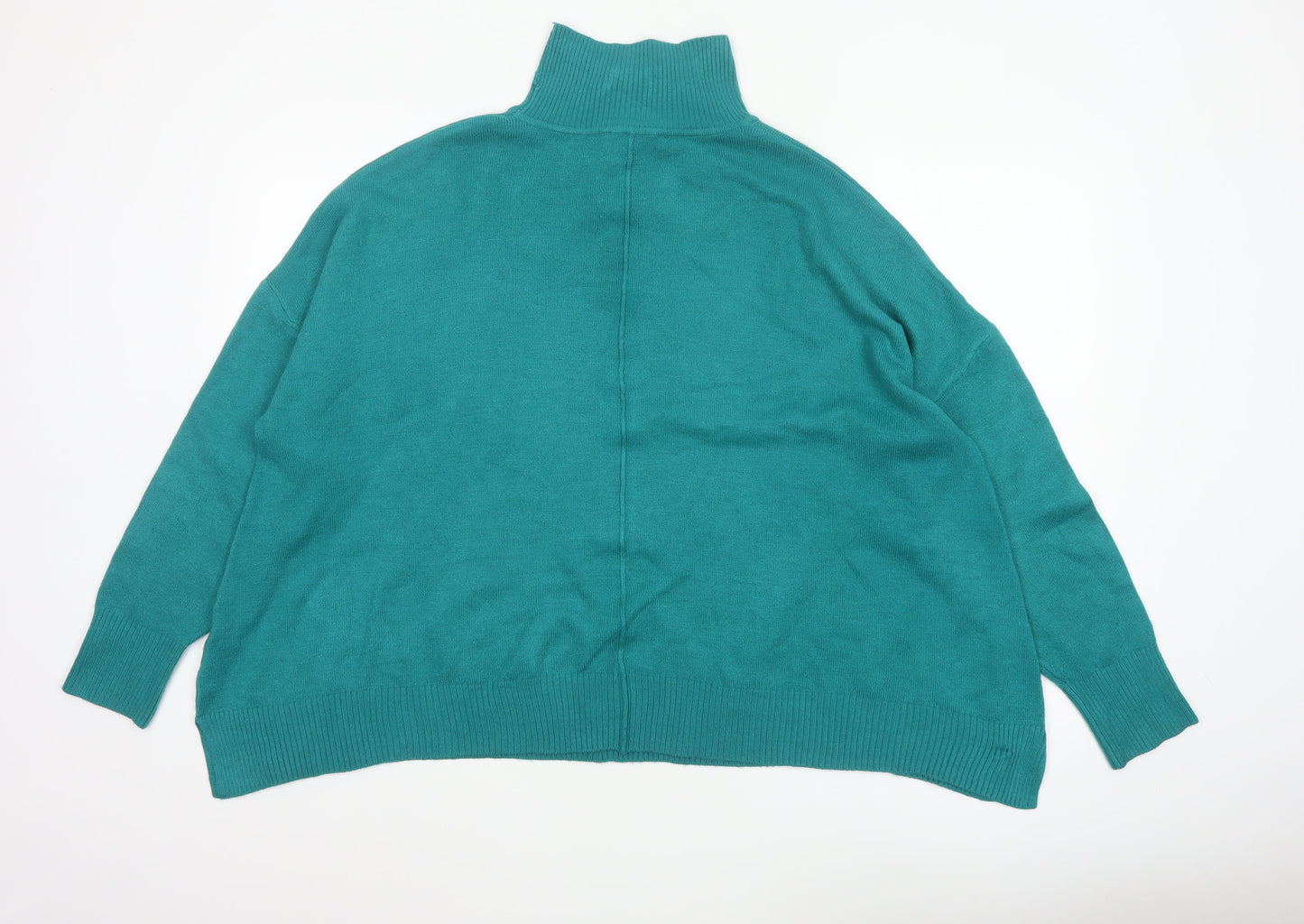 French Connection Women’s Green Roll Neck Relaxed Jumper Size L