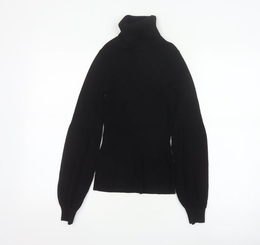 Karen Millen Women's Black Roll Neck Long Sleeve Slim Knit Jumper XS