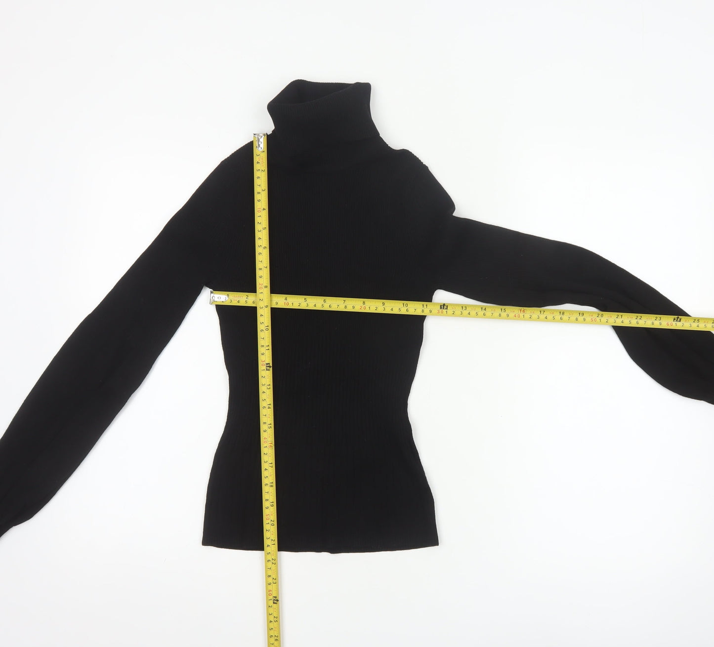 Karen Millen Women's Black Roll Neck Long Sleeve Slim Knit Jumper XS