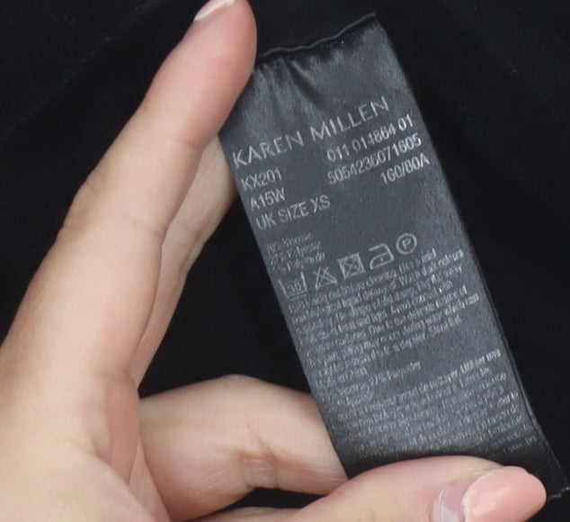 Karen Millen Women's Black Roll Neck Long Sleeve Slim Knit Jumper XS