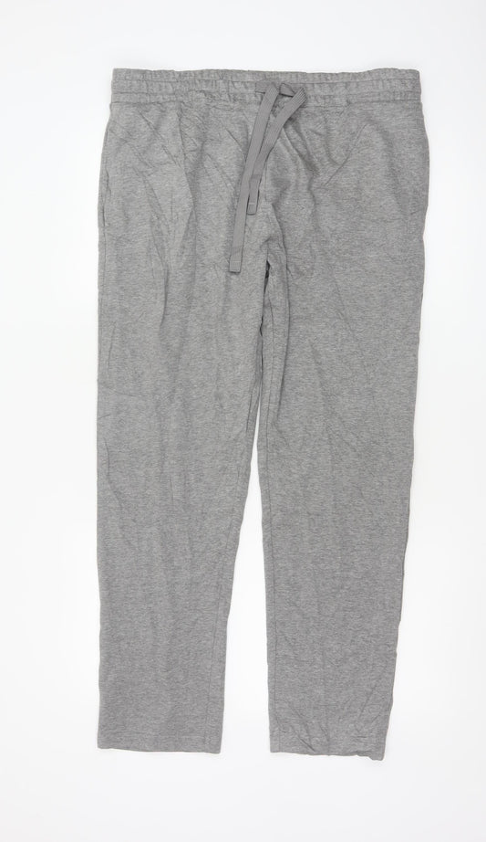 Marks and Spencer Mens Grey Jersey Sweatpants L Regular Fit