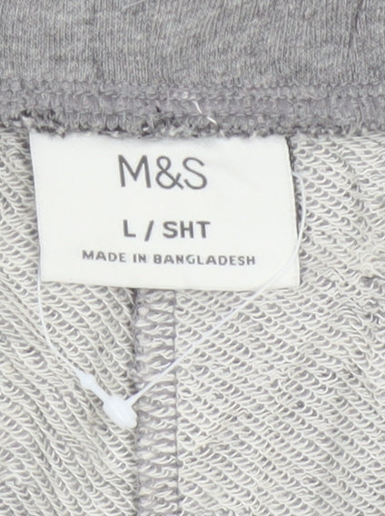 Marks and Spencer Mens Grey Jersey Sweatpants L Regular Fit