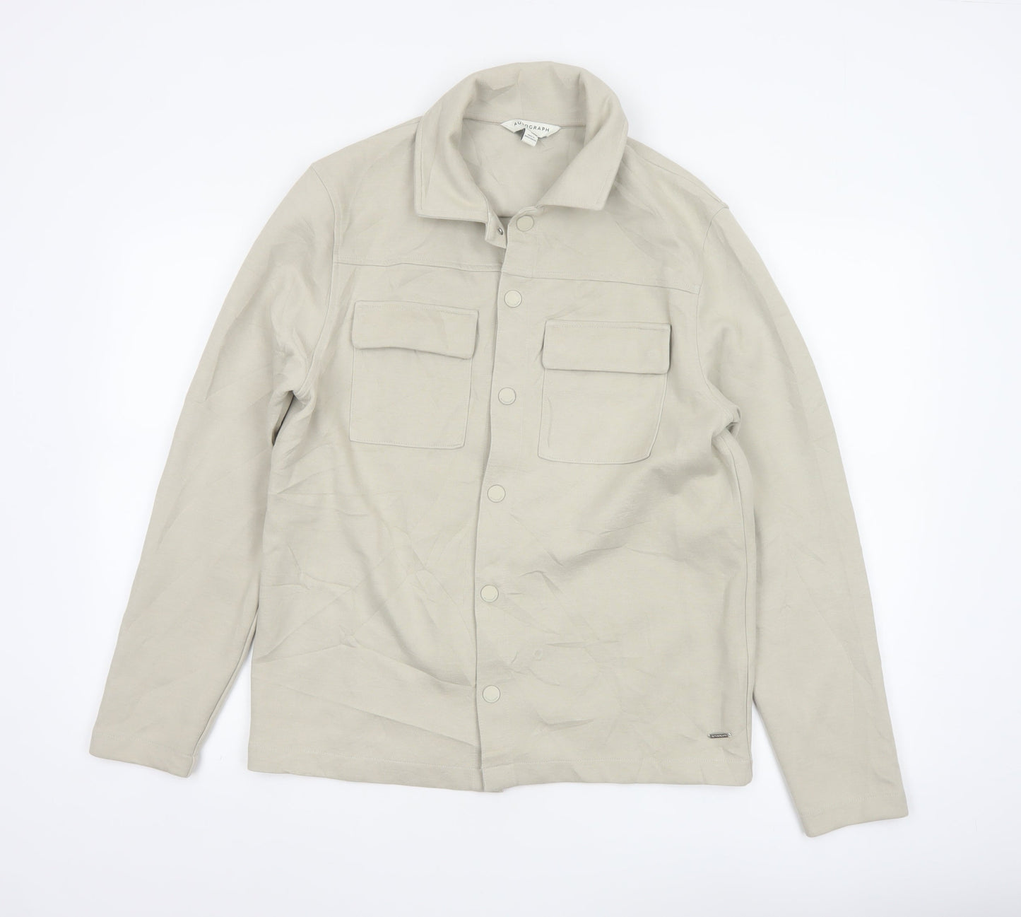 Marks and Spencer Autograph Men's Beige Twill Button Jacket Size S