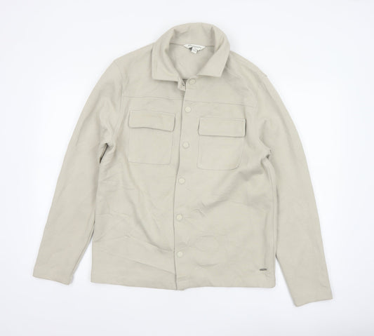 Marks and Spencer Autograph Men's Beige Twill Button Jacket Size S