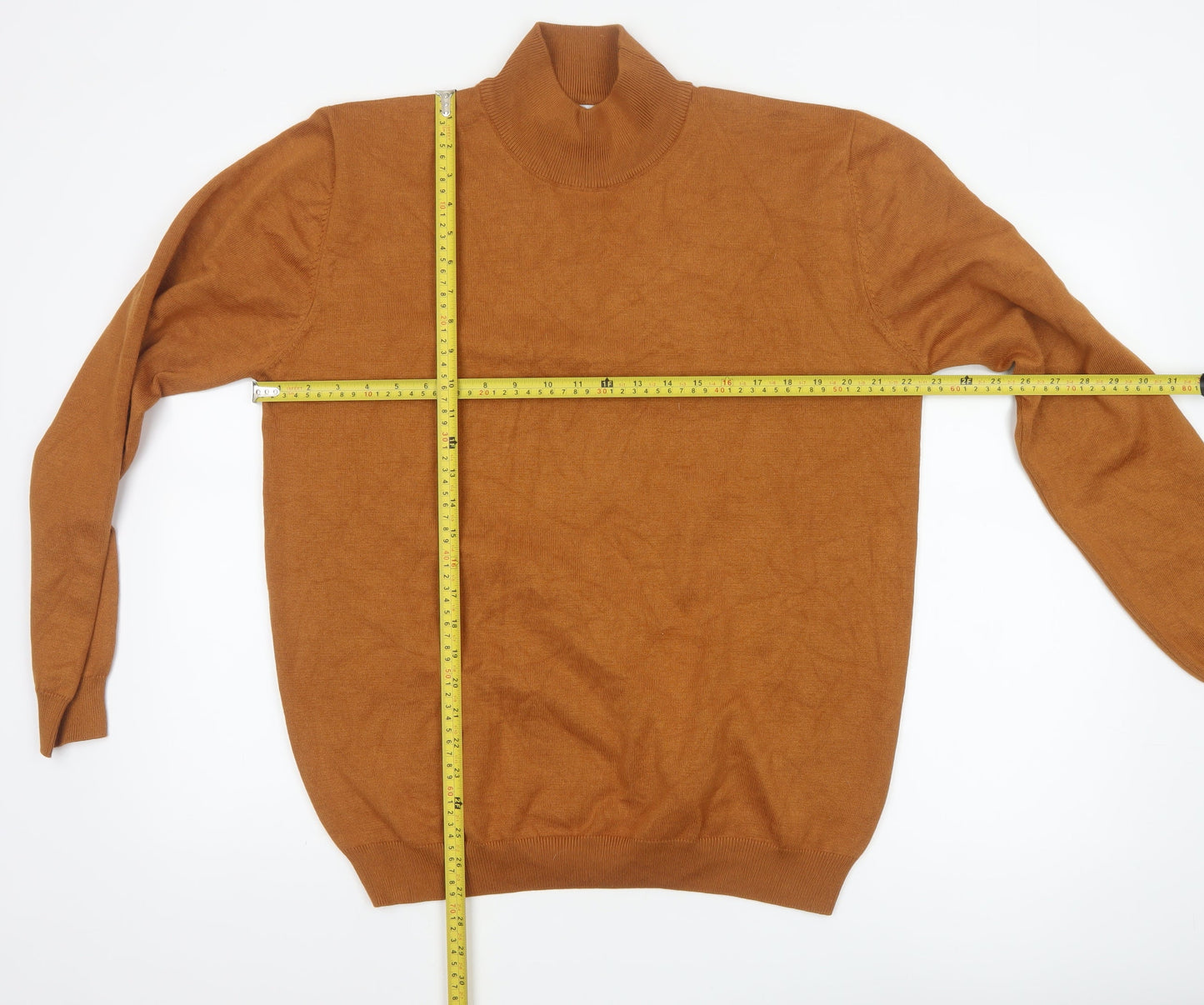 Sorbino Men’s Brown Roll Neck Pullover Jumper 2XL Viscose Knit