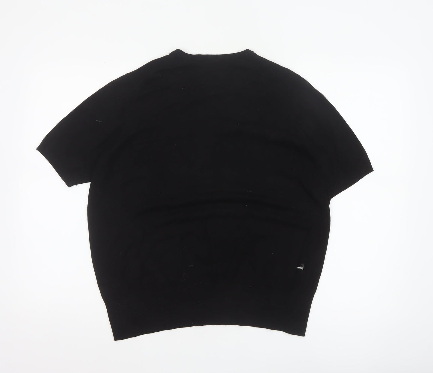 The Set Women’s Black L Crew Neck Short Sleeve Pullover Jumper