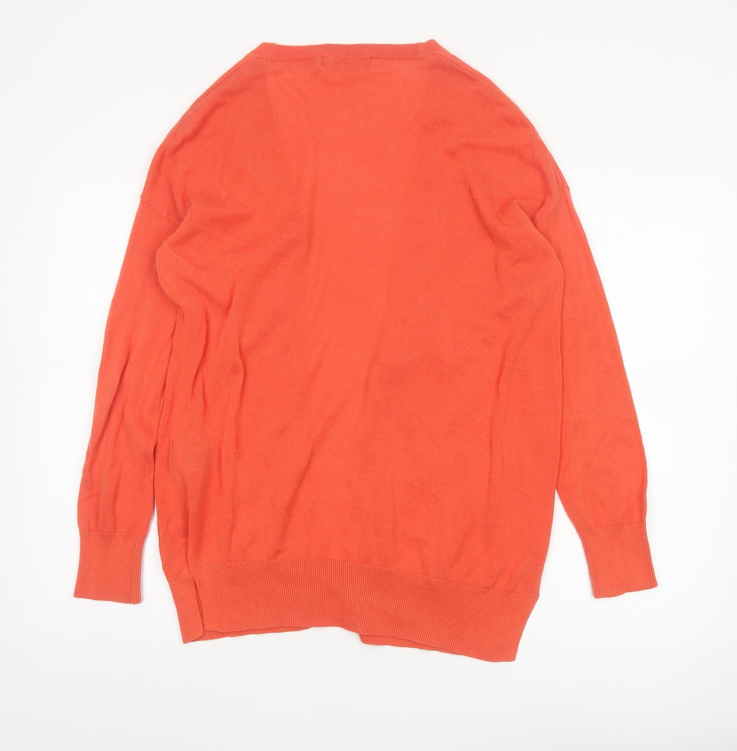 Marks and Spencer Women’s Orange Cotton Long Sleeve Cardigan Size S