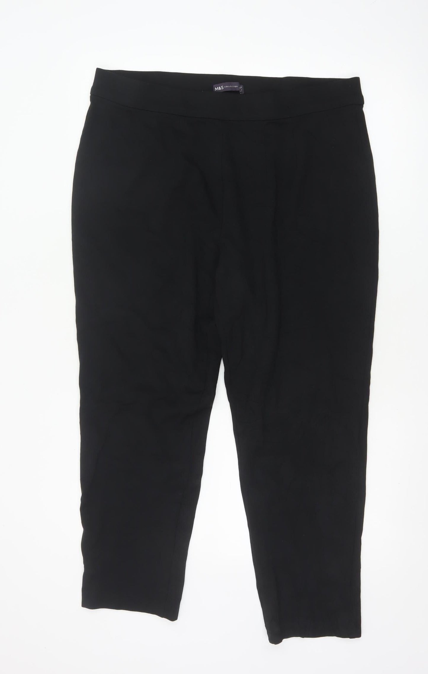 Marks and Spencer Women Black Size 18 Regular Fit Stretch Leggings