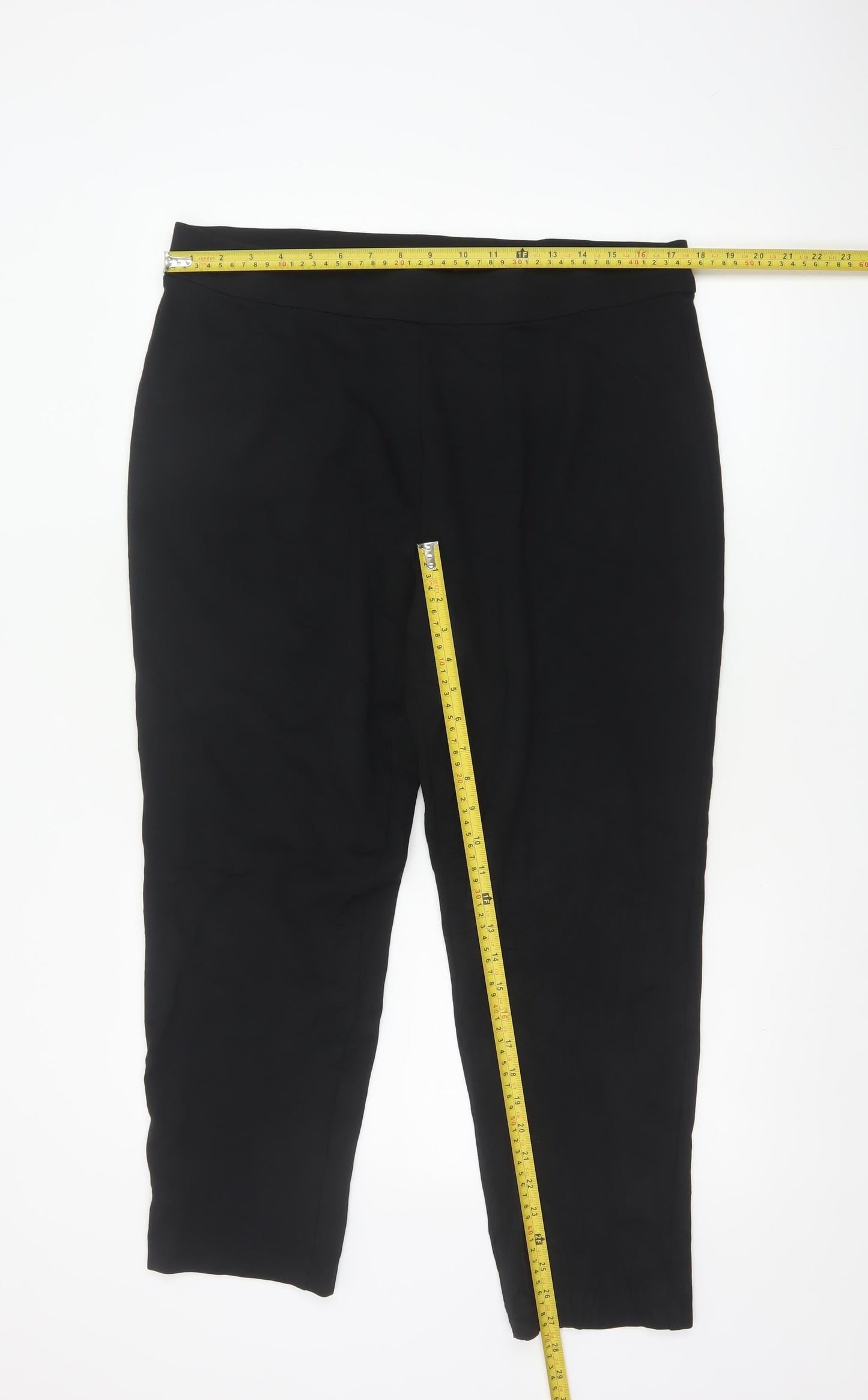 Marks and Spencer Women Black Size 18 Regular Fit Stretch Leggings