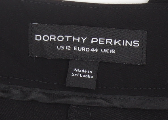 Dorothy Perkins Women's Black Size 16 Stretch Formal Trousers