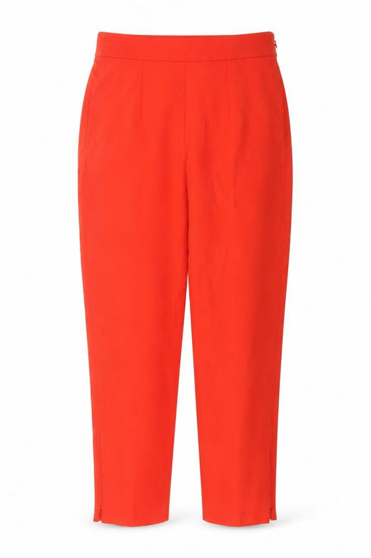 Marks and Spencer Women Red Ankle Zip Slim Trousers Size 12