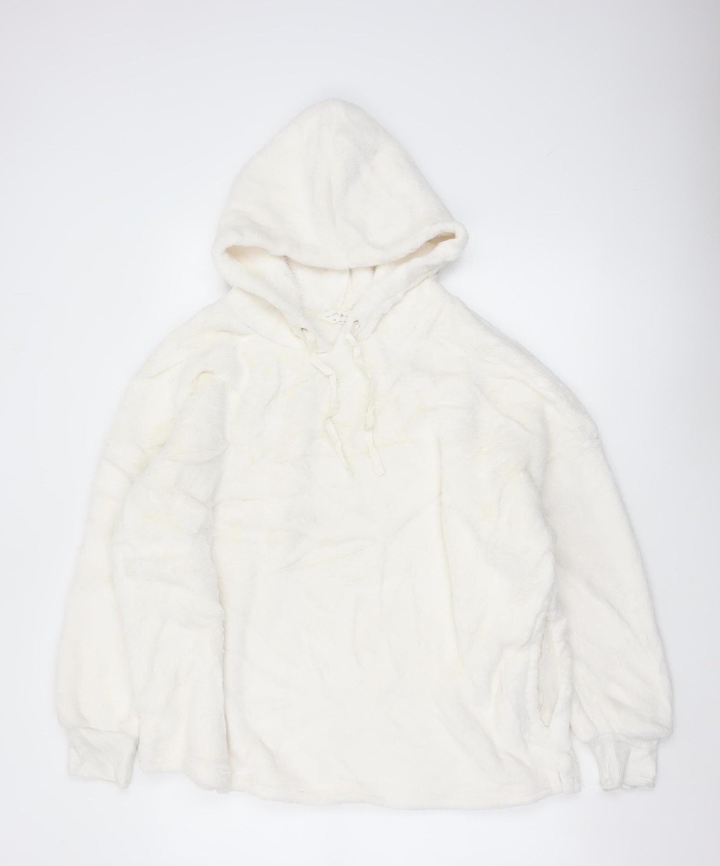 Marks and Spencer Women’s Ivory XL Fleece Hooded Nightwear Top