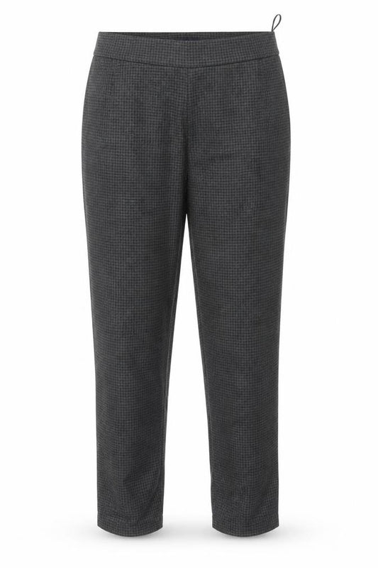 Marks and Spencer Women Grey Houndstooth Regular Trousers Size 12