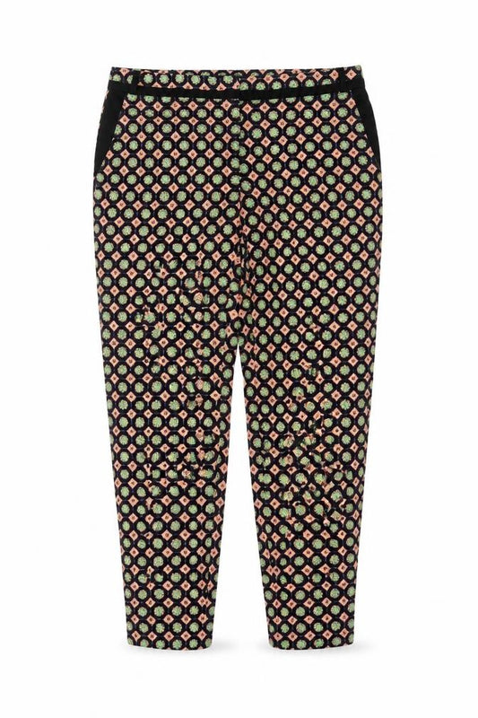 River Island Womens Multicoloured Geometric Slim Tapered Trousers Size 12