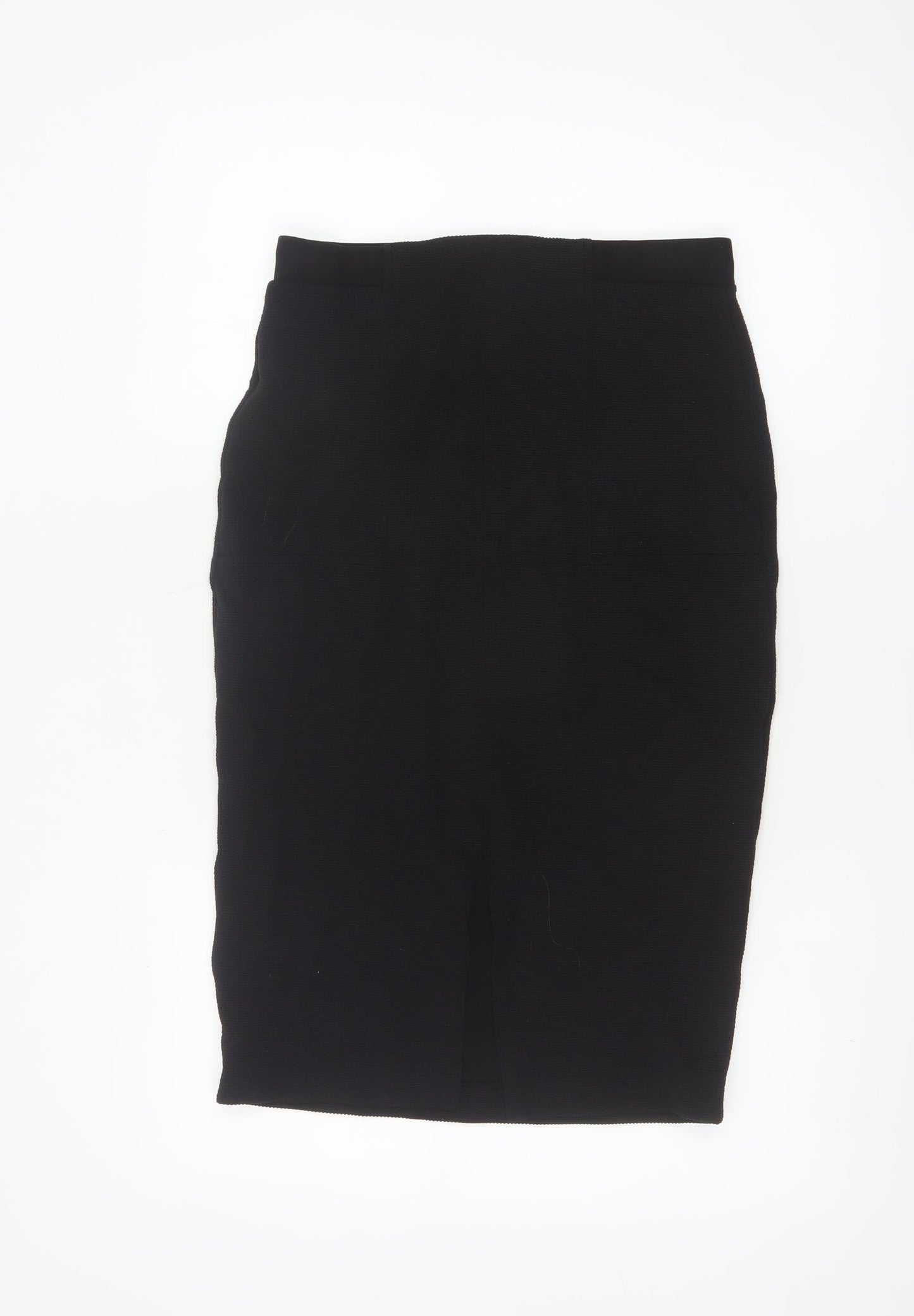 Next Women Black Size 10 Pencil Skirt Viscose Blend Workwear