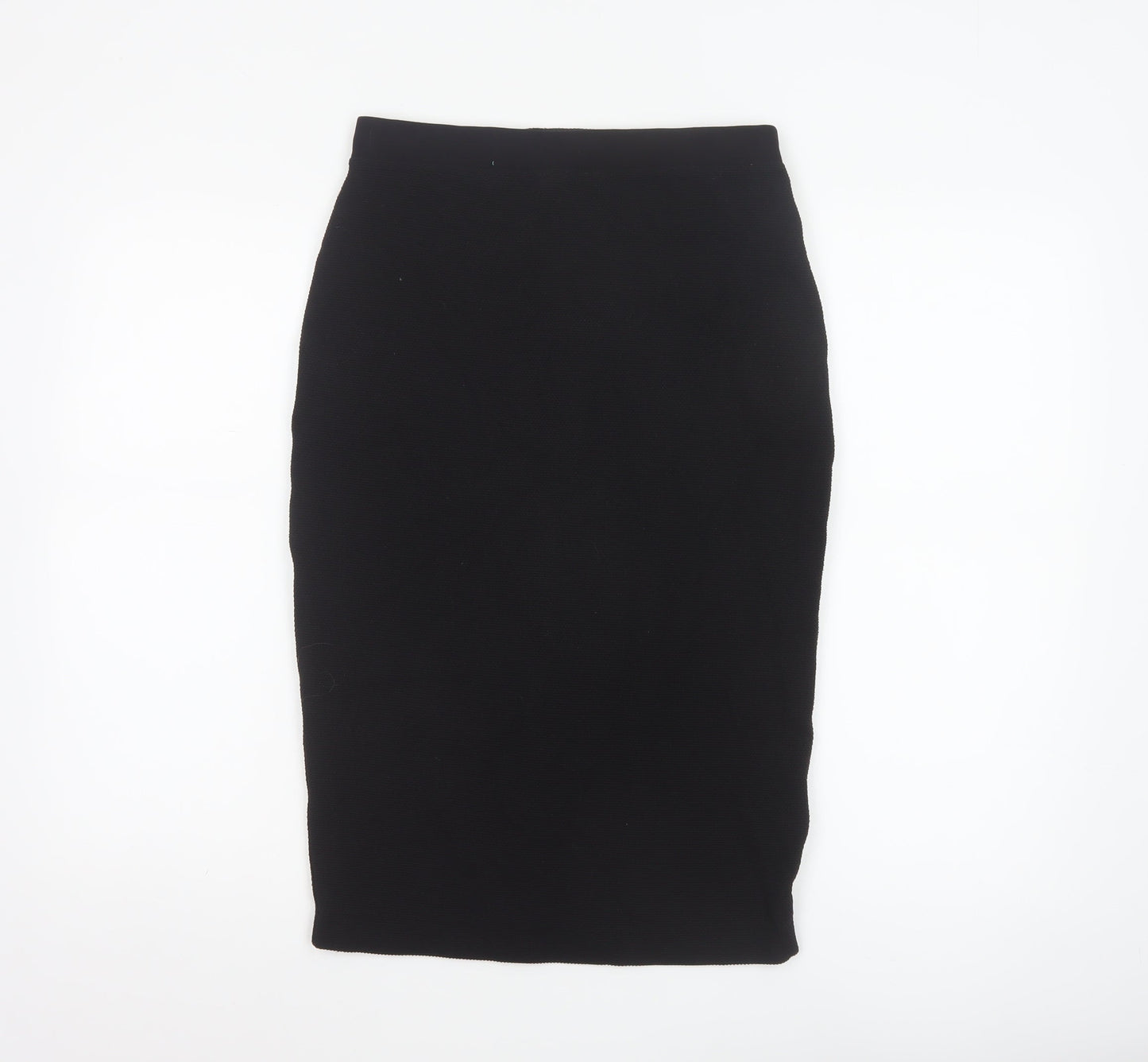 Next Women Black Size 10 Pencil Skirt Viscose Blend Workwear