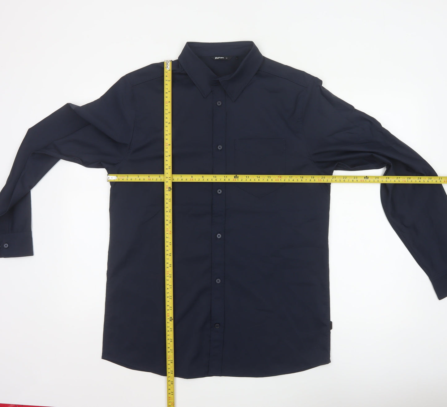 Rohan Men's Blue Regular Fit Long Sleeve Button-Up Shirt M