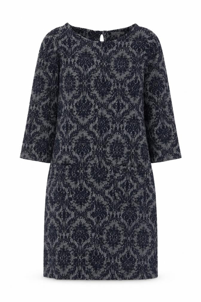 White Stuff Women's Blue Shift Knit Dress Size 14