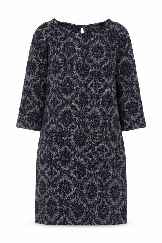 White Stuff Women's Blue Shift Knit Dress Size 14