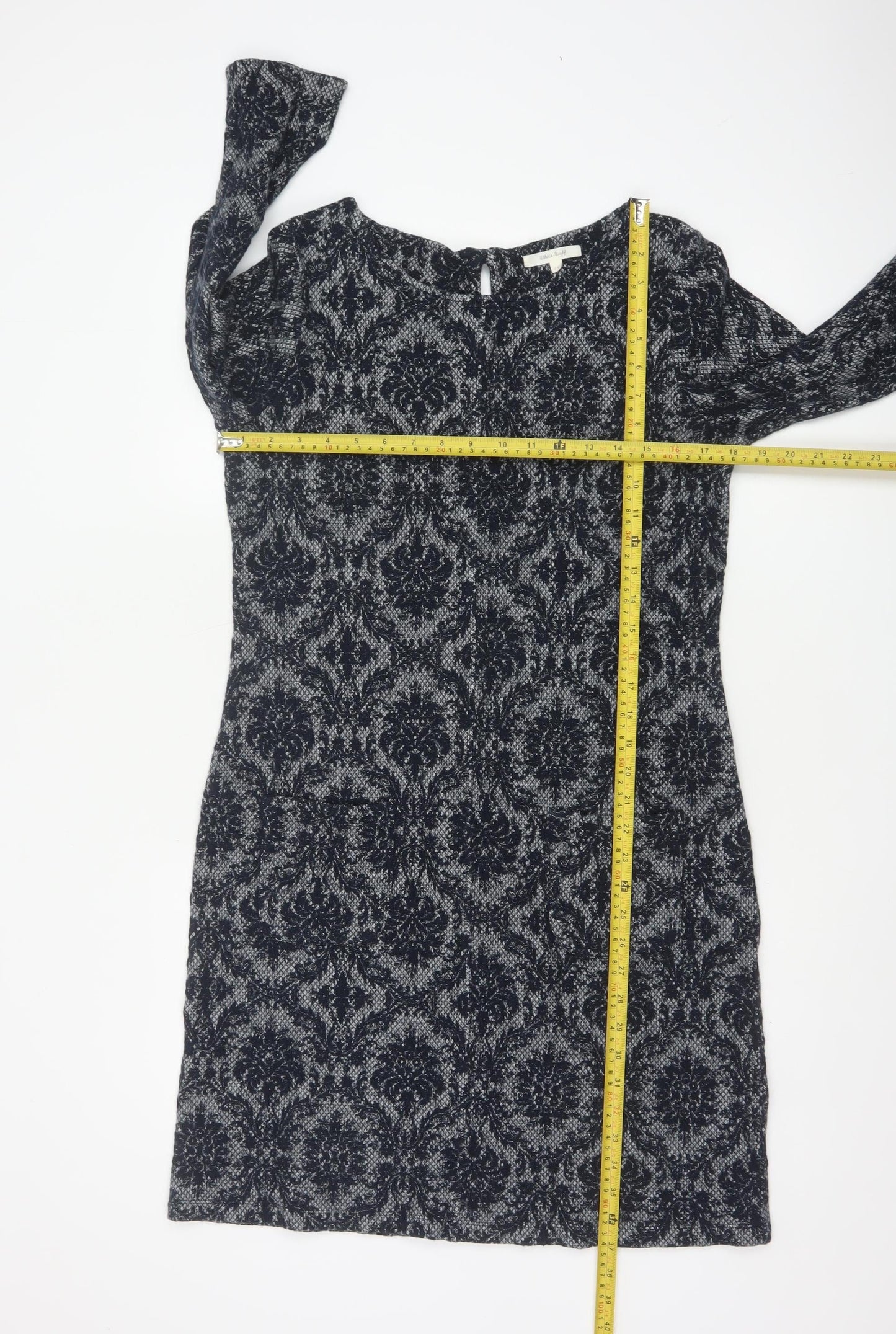 White Stuff Women's Blue Shift Knit Dress Size 14