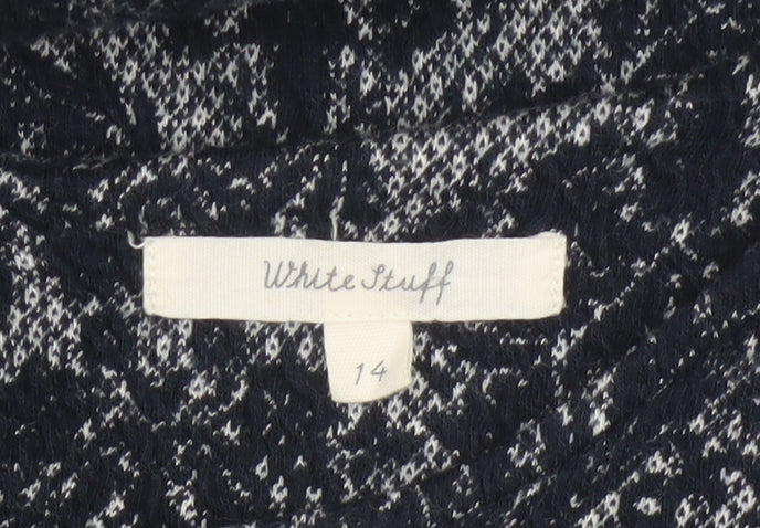 White Stuff Women's Blue Shift Knit Dress Size 14