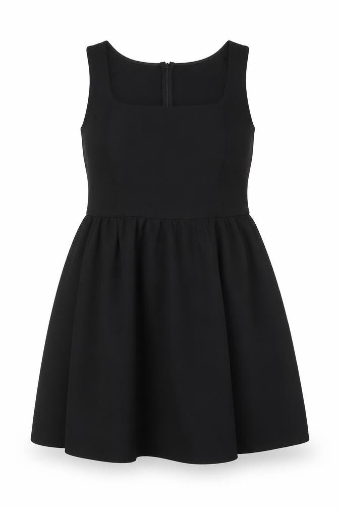 Marks & Spencer Women’s Black Skater Dress Size 16 Sleeveless Lined Stretch Partywear