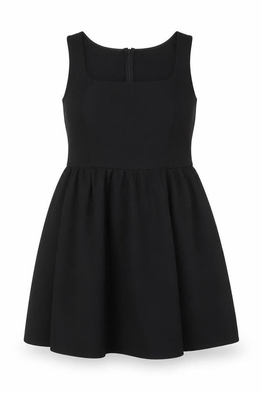 Marks & Spencer Women’s Black Skater Dress Size 16 Sleeveless Lined Stretch Partywear