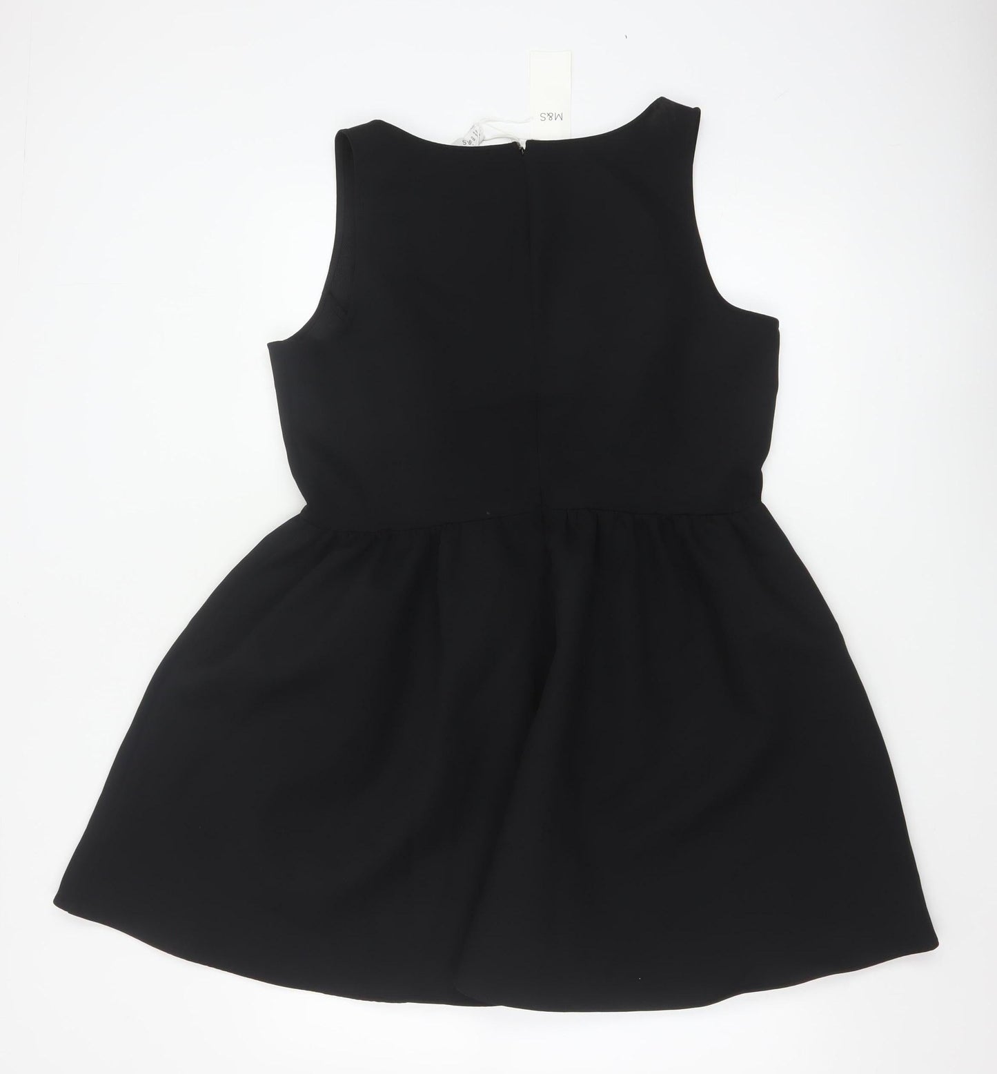 Marks and Spencer Women’s Black Skater Dress Size 16 Sleeveless Lined Stretch Partywear