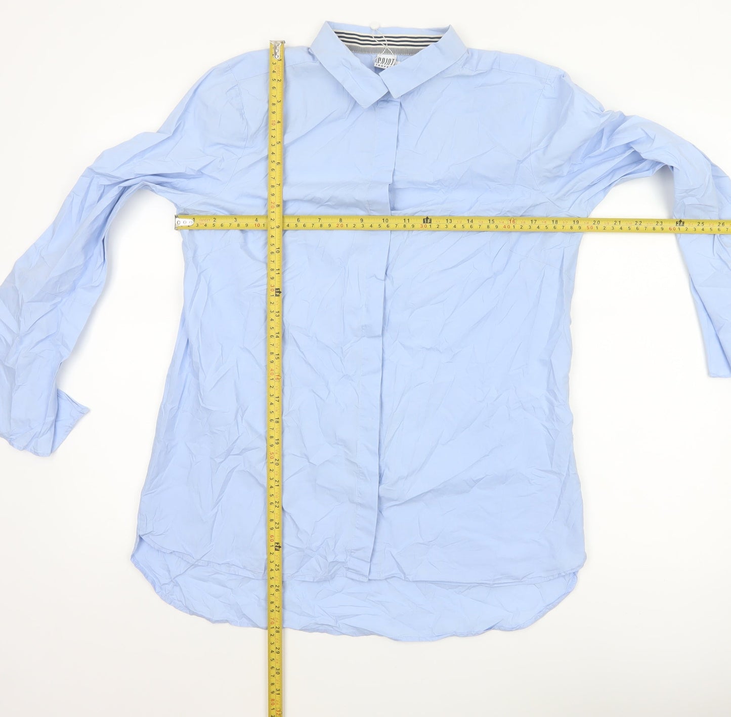 Saint Tropez Women Blue Cotton Shirt Medium Casual Smart Blouse