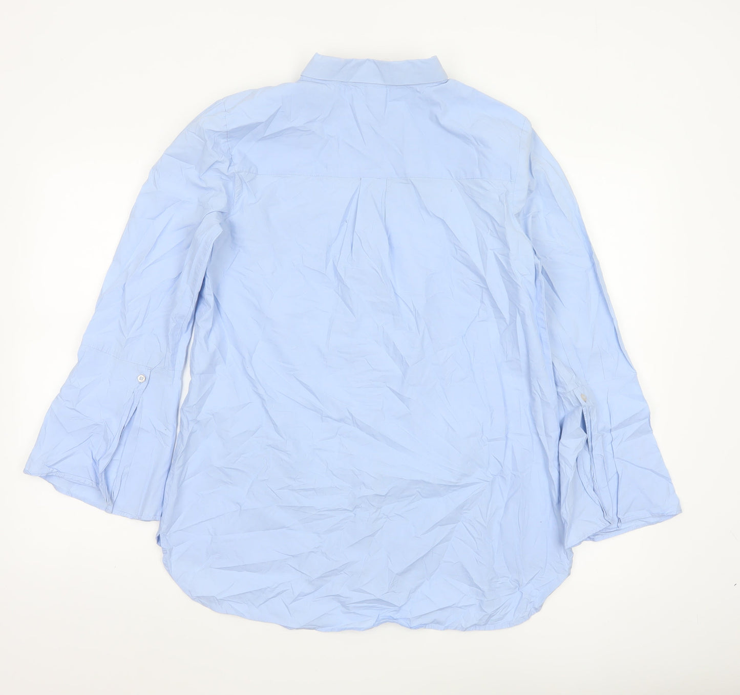 Saint Tropez Women Blue Cotton Shirt Medium Casual Smart Blouse