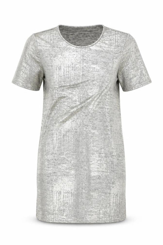 River Island Women's Silver Metallic T-Shirt Dress Size 8