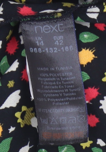 Next Women’s Multicoloured Floral Fit & Flare Dress Size 14