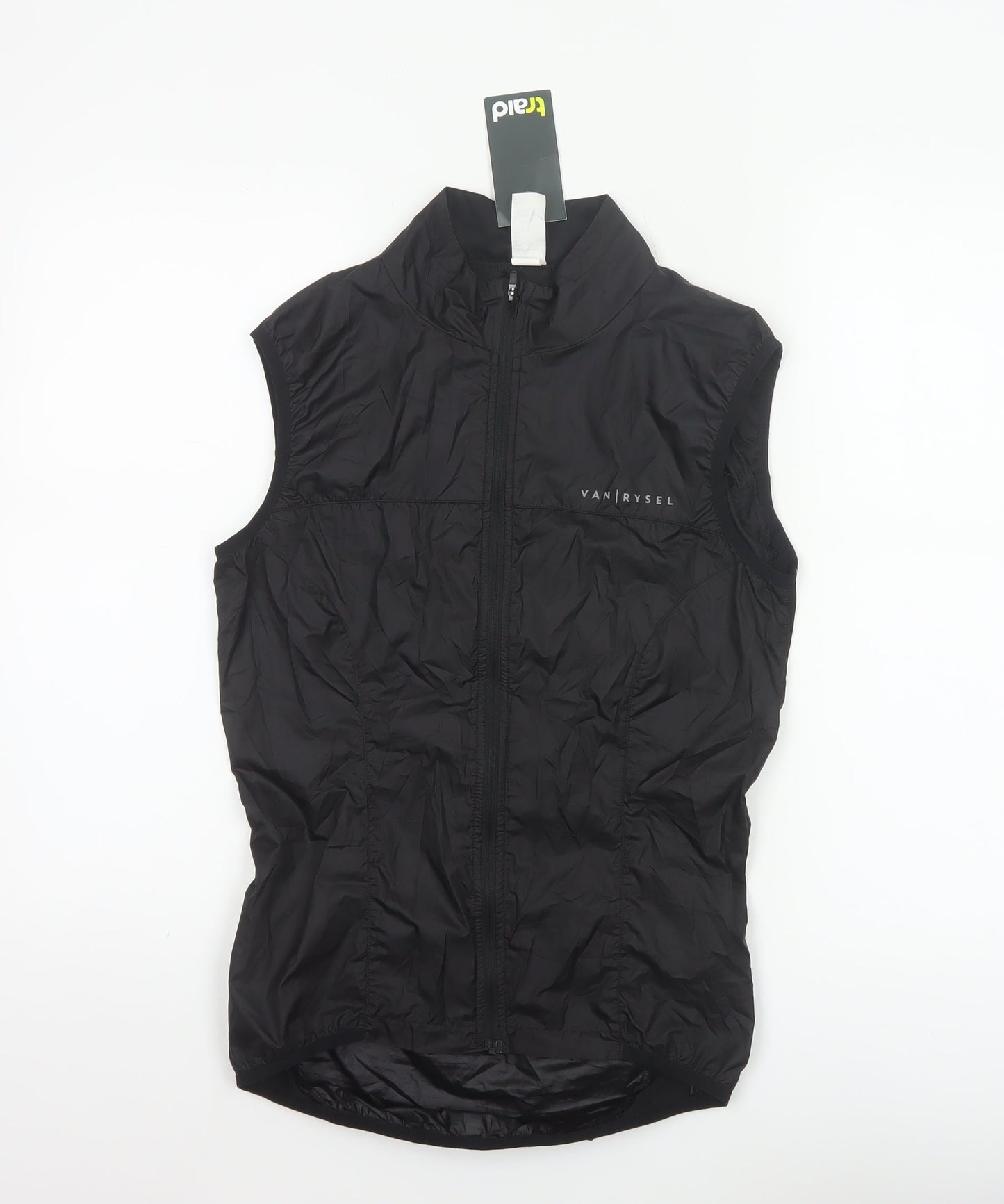 Van Rysel Black Sleeveless Lightweight Waistcoat Women’s S Reflective Cycling Vest