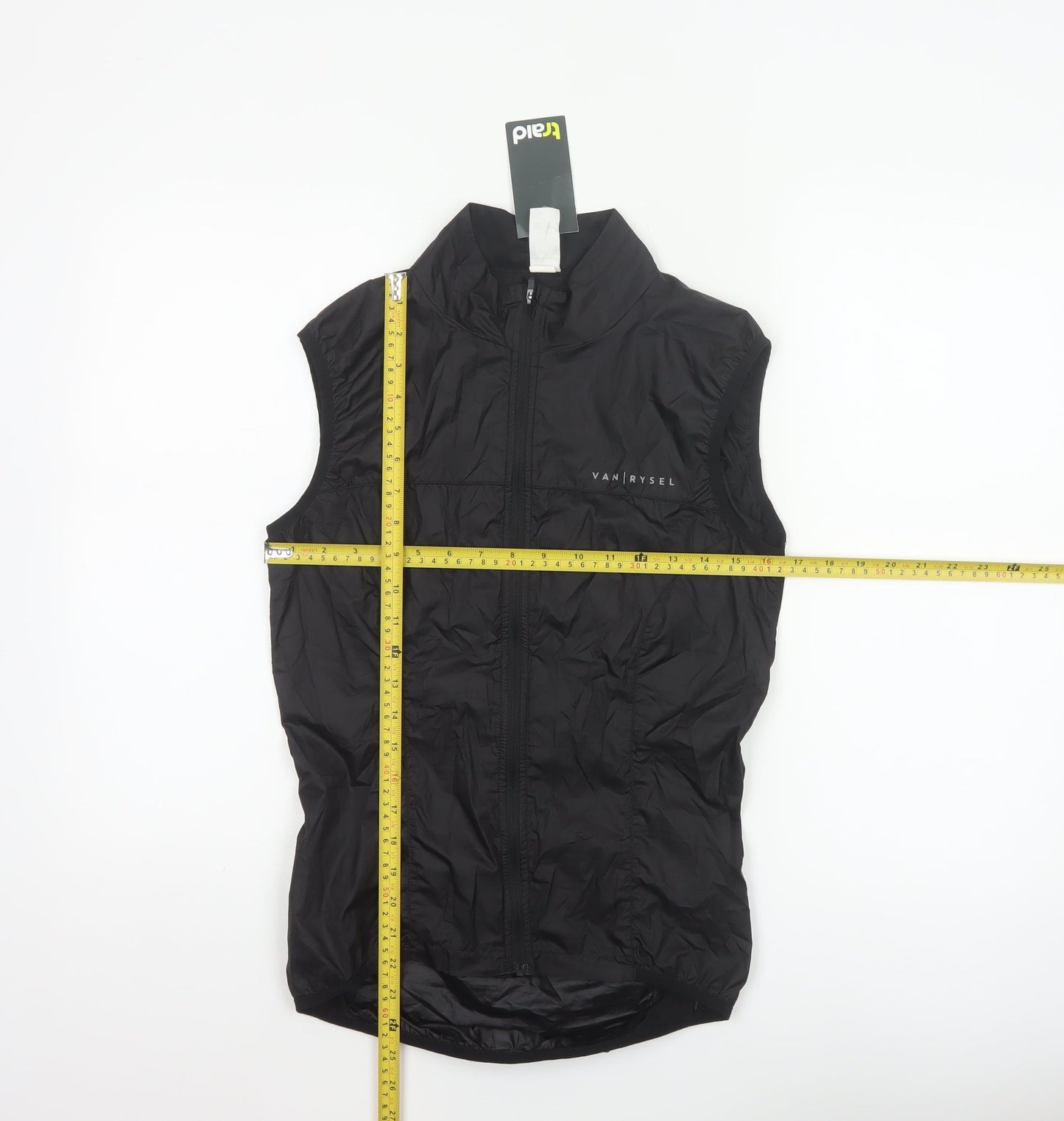 Van Rysel Black Sleeveless Lightweight Waistcoat Women’s S Reflective Cycling Vest