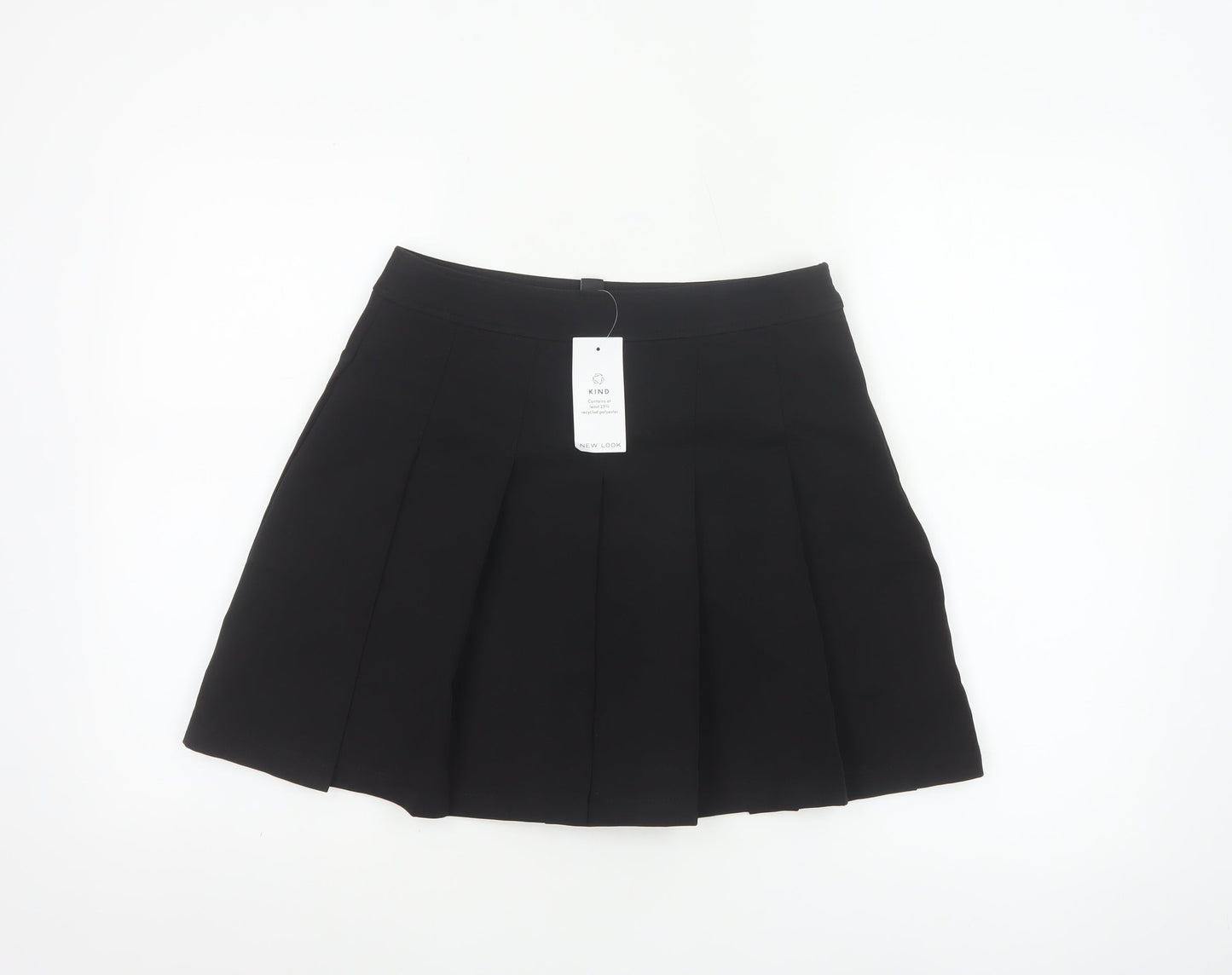 New Look Women's Black Pleated Short Skirt Size 10