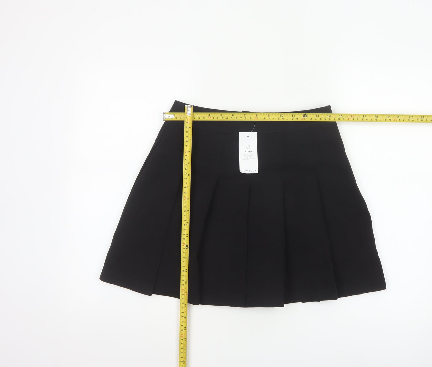 New Look Women's Black Pleated Short Skirt Size 10