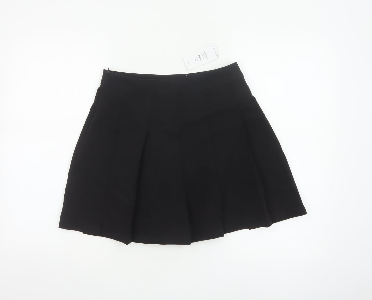 New Look Women's Black Pleated Short Skirt Size 10