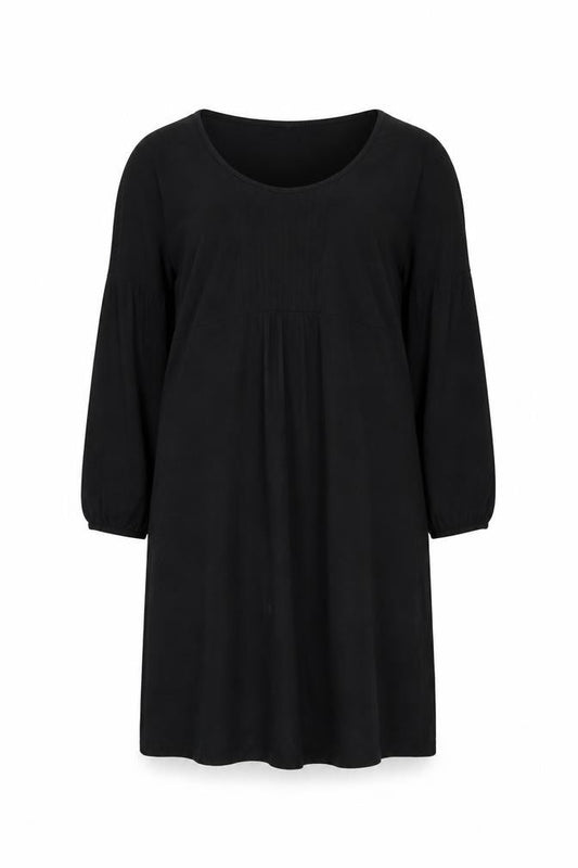 Boden Women Black 3/4 Sleeve Shift Knee Length Dress Size 14