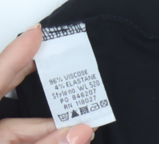 Boden Women Black 3/4 Sleeve Shift Knee Length Dress Size 14