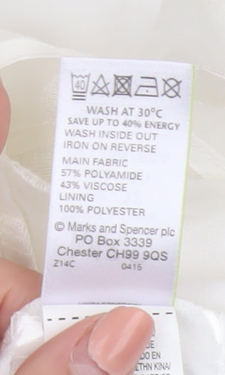 Marks and Spencer Women’s White Polka Dot Fit & Flare Dress Size 12