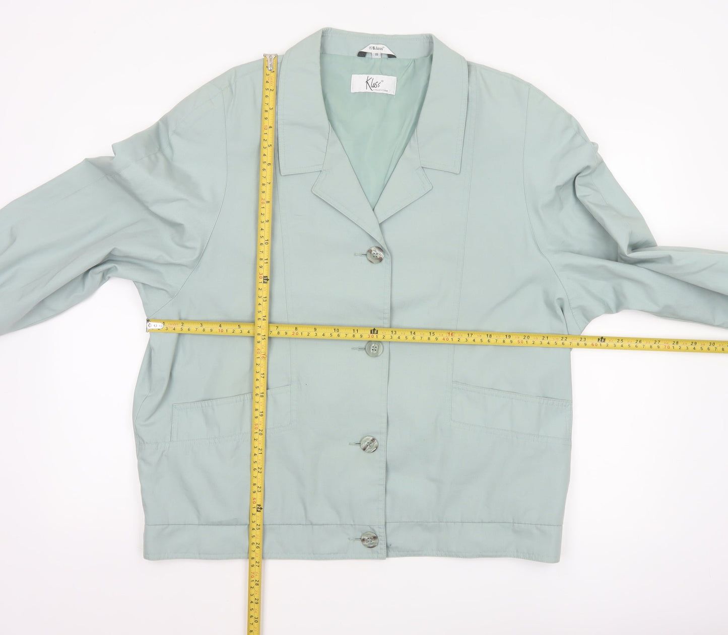 Klass Women’s Green Size 18 Button Basic Jacket