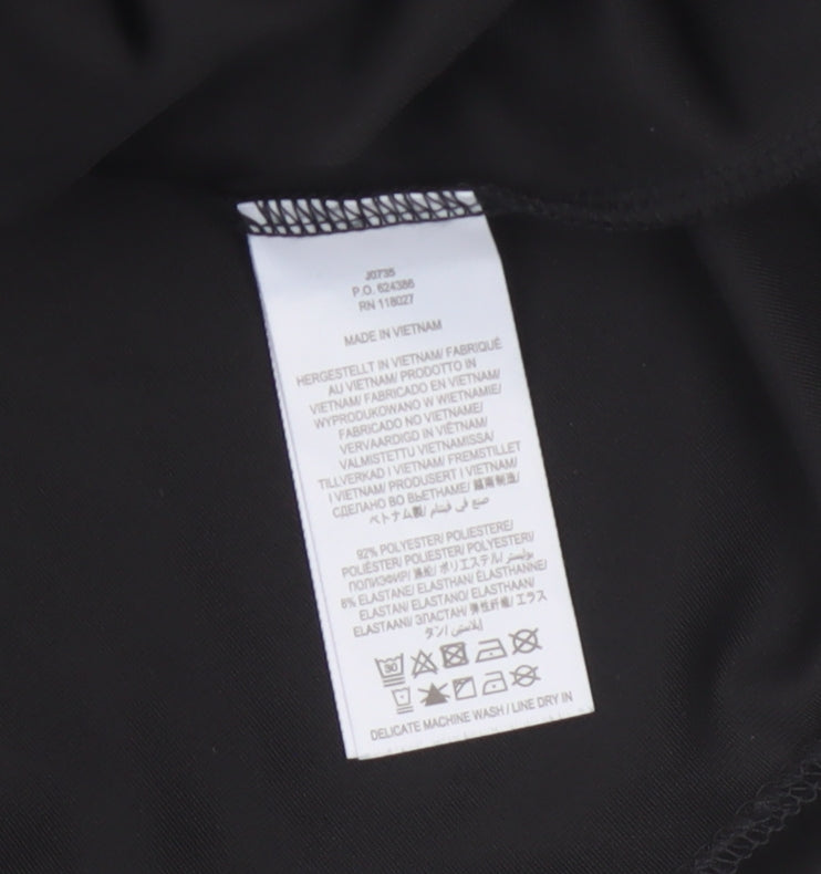 Boden Women Black Velvet Wrap Blouse UK 12 Long Sleeve